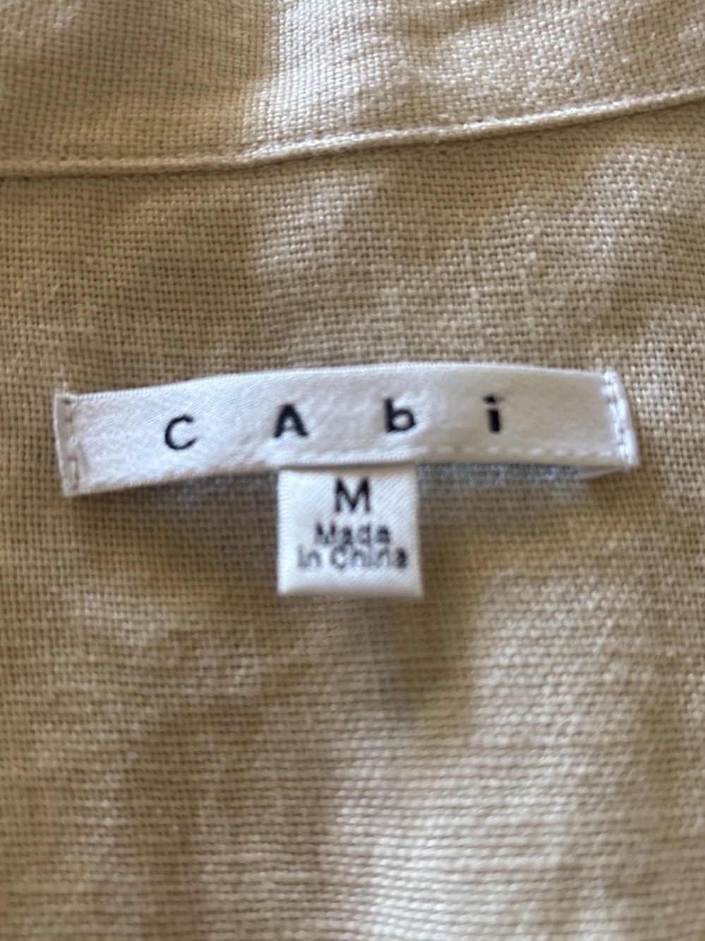 Cabi Safari so Good Natural 100% Linen Short-Sleeve Blazer Jacket - Picture 4 of 8